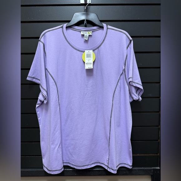 Style & Co Sport Lavender Active T-Shirt 3X - Picture 1 of 3